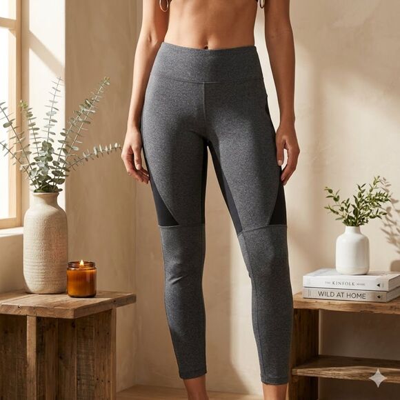 Title nine Pants - Title Nine Ascent 2.0 Tights Womens M Gray Black Hiking Trail Running Pockets
